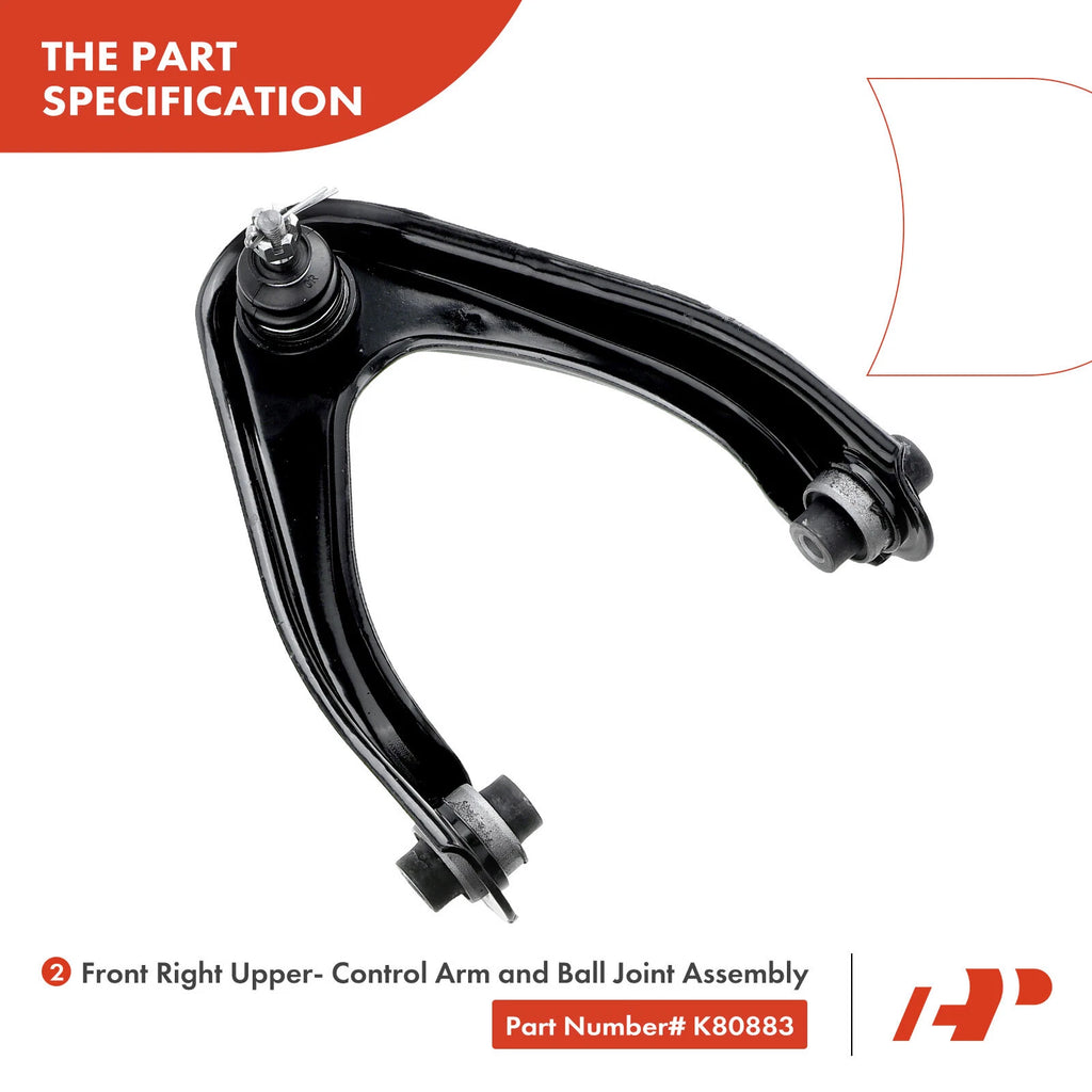 6X Front Upper Control Arm Ball Joint Tie Rod for Honda CR-V (1997–2001)