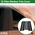 8 Pcs Door Pillar Window Trim for BMW X3 (2003 - 2010) Black