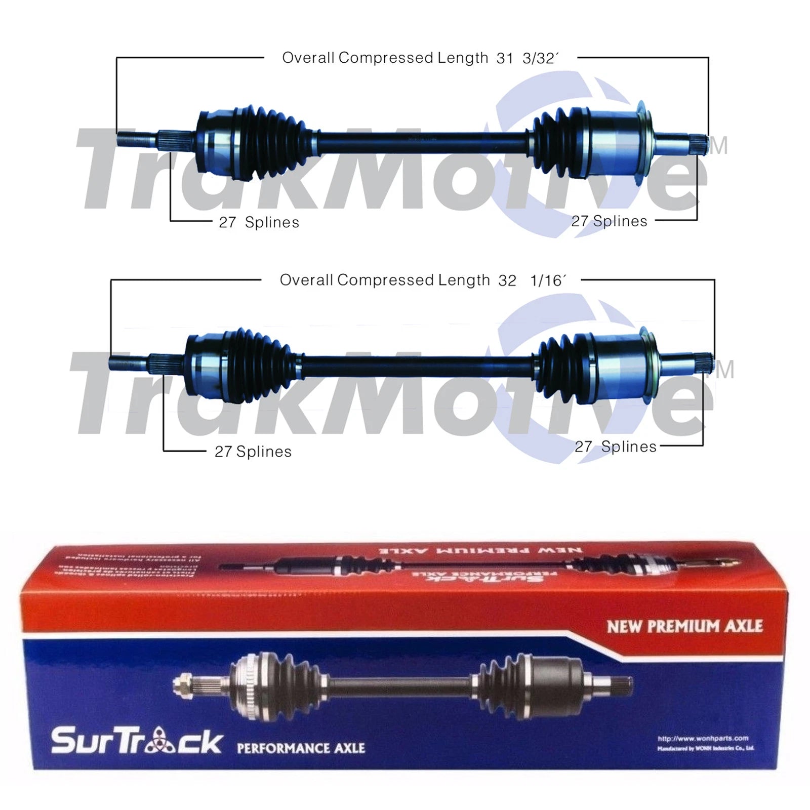 Set of 2 Rear CV Axle Shafts for Dodge Charger Chrysler 300 (2006–2010)