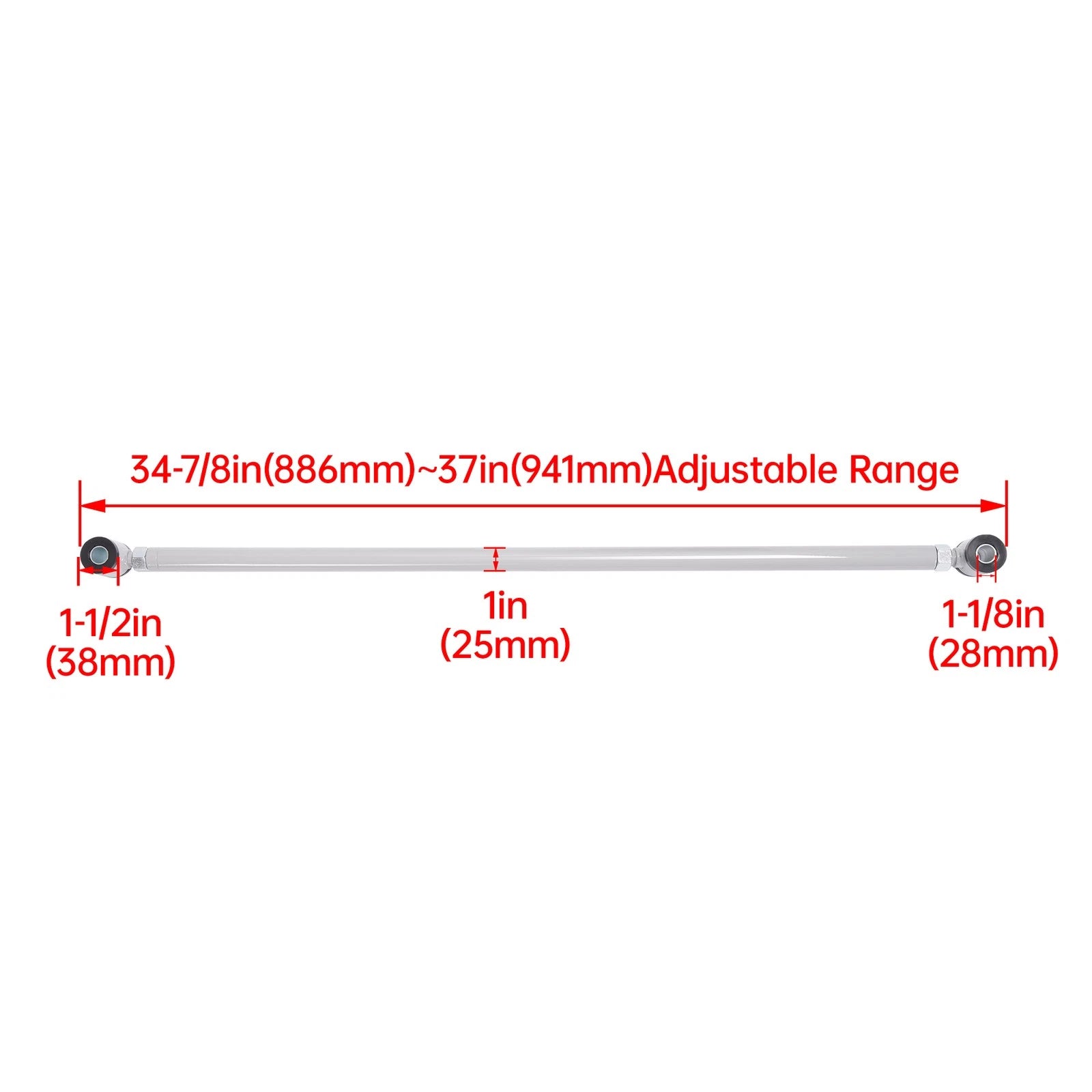 2X Adjustable Rear Trac Bar with Brackets for Chevy C10/GMC Truck (1960–1972)