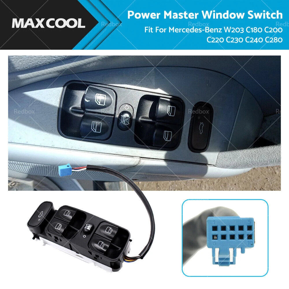 Master Window Switch for Mercedes W203 C180 C200 C220 C230 C240 C280 (2000–2007)
