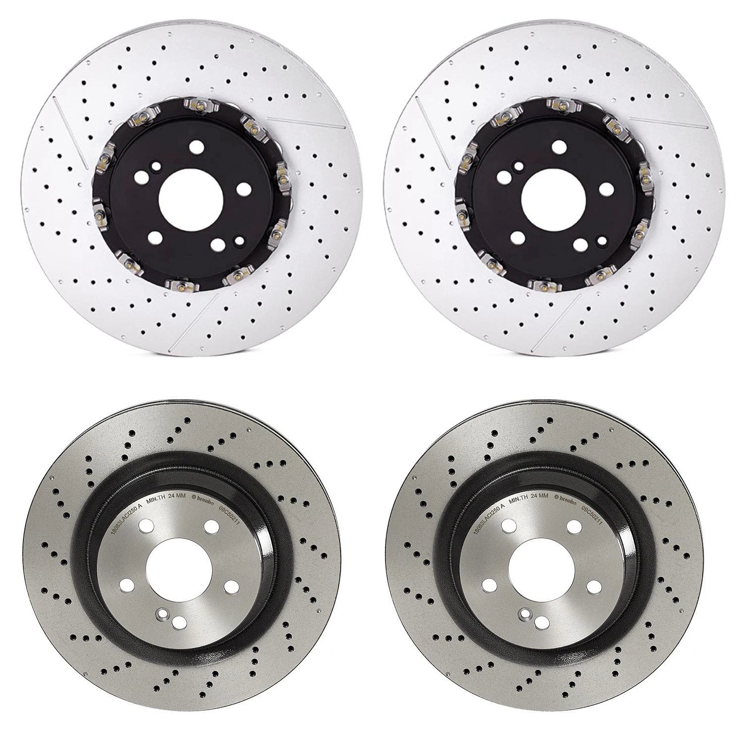 Brembo Drilled Brake Disc Rotors Kit for Mercedes W211 E63 AMG (2007–2009)