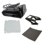 Black Razor Trunk Backrest Mounting Base Plate for Harley Road Glide (2014–2026)