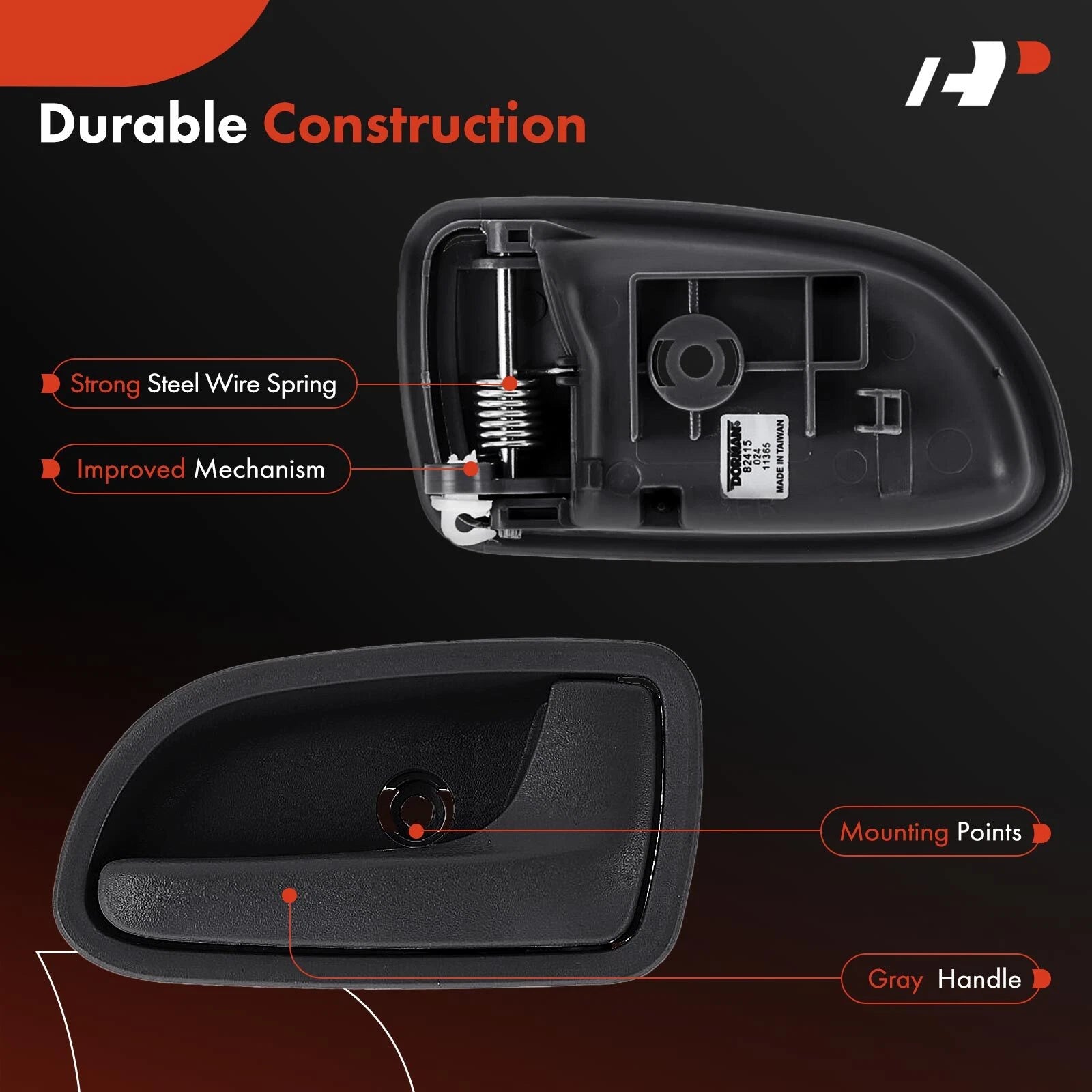 Front Right Interior Door Handle for Kia Rio (2004-2005)