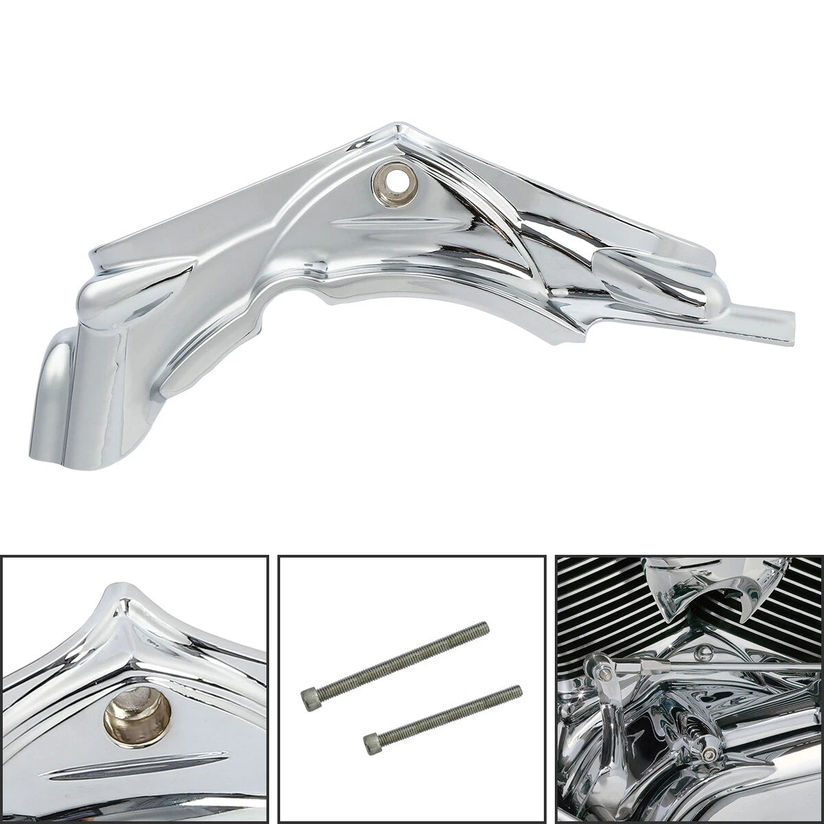 Chrome Cylinder Base Side Cover for Harley Touring Road King Glide (2007–2016)