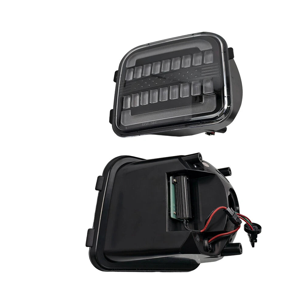 2X LED Sequential Clear Front Corner Turn Signal Lights for Hummer H3 (2006–2010)