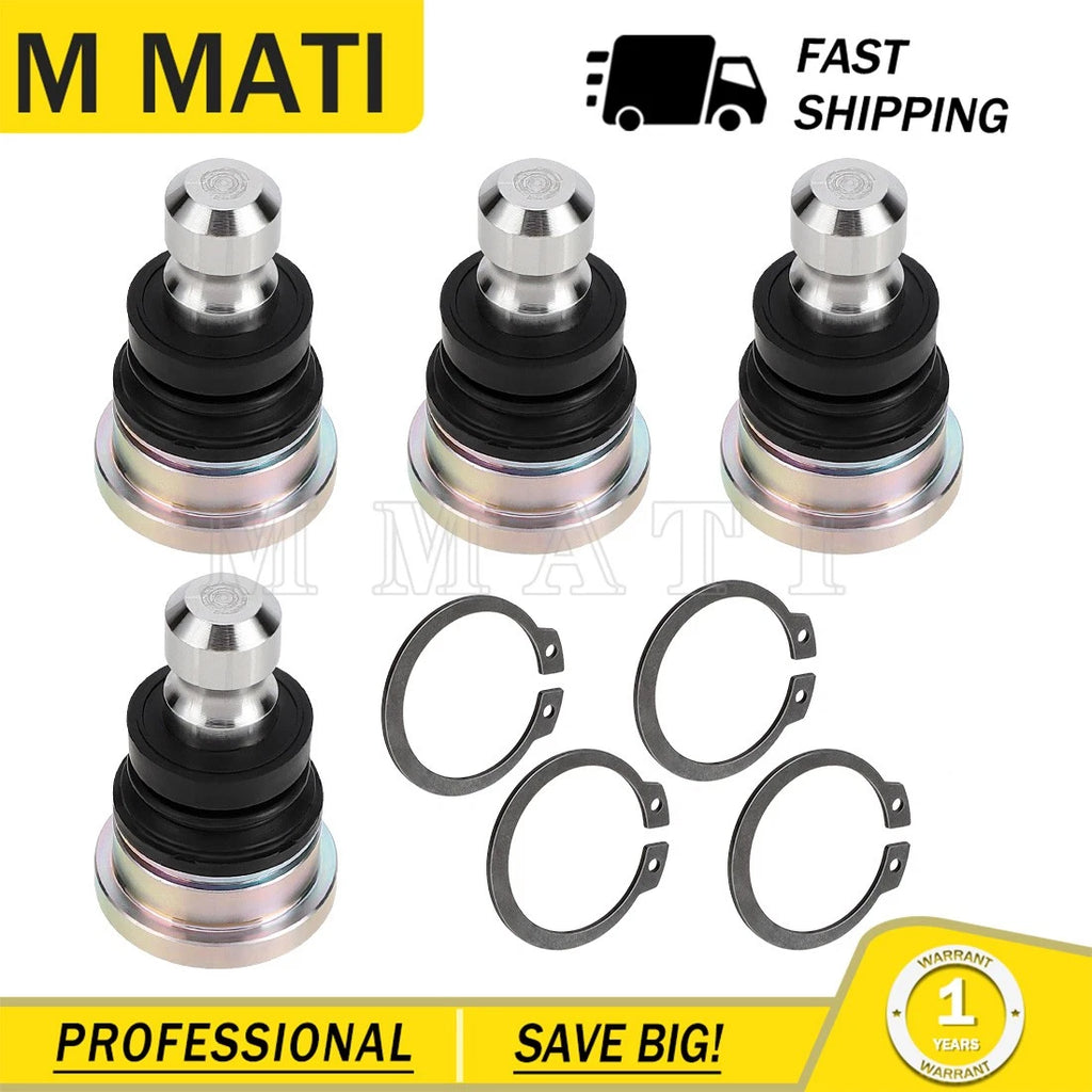Set of 4 Upper Lower Ball Joints for Polaris RZR XP 4 1000 Turbo/RS1/Pro XP (2014–2023)