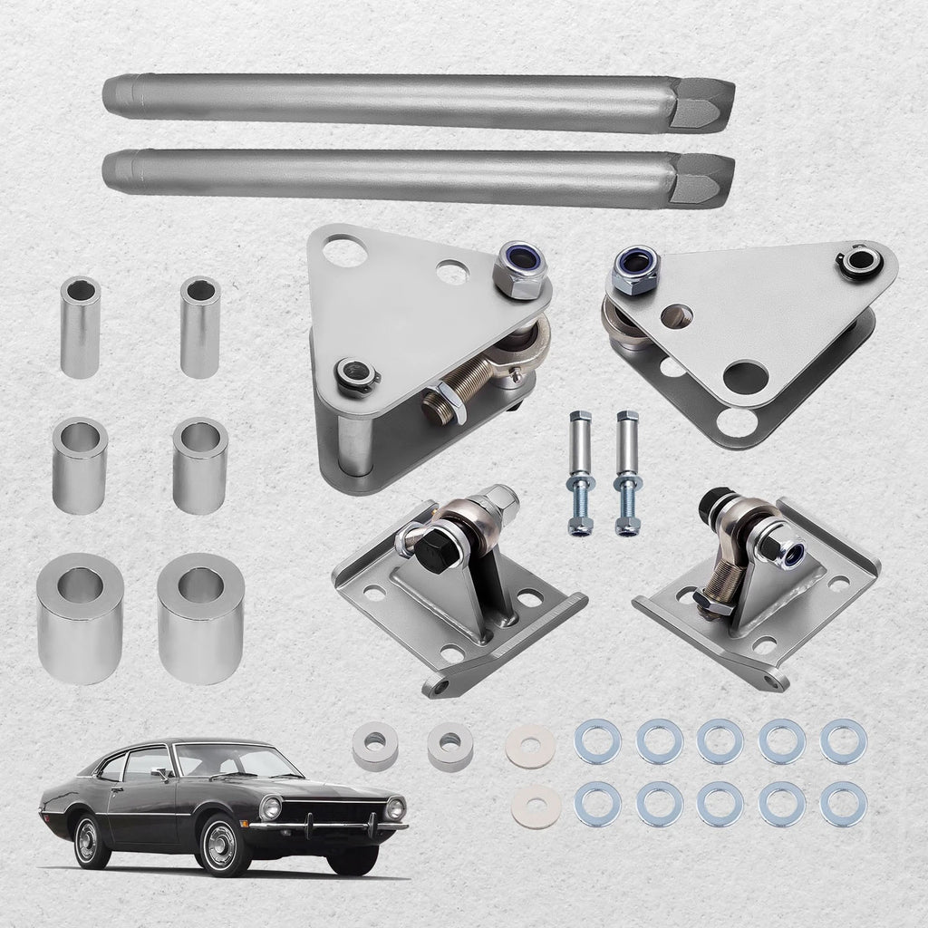 Traction Bars Kit for Plymouth Valiant (1960–1966) Tie Plates, Shock Mounts
