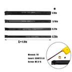 Set of 4 Boring Bar Tool Holders for CNC Machining with Carbide Inserts