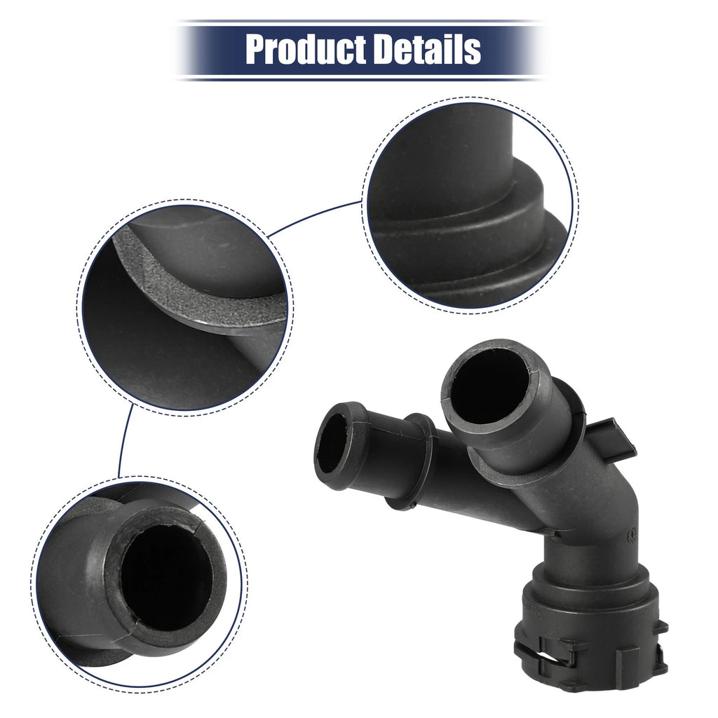 2X Radiator Coolant Pipe Hose Flange 5Q0122291AL for Volkswagen Golf (2015–2021)
