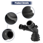 2X Radiator Coolant Pipe Hose Flange 5Q0122291AL for Volkswagen Golf (2015–2021)