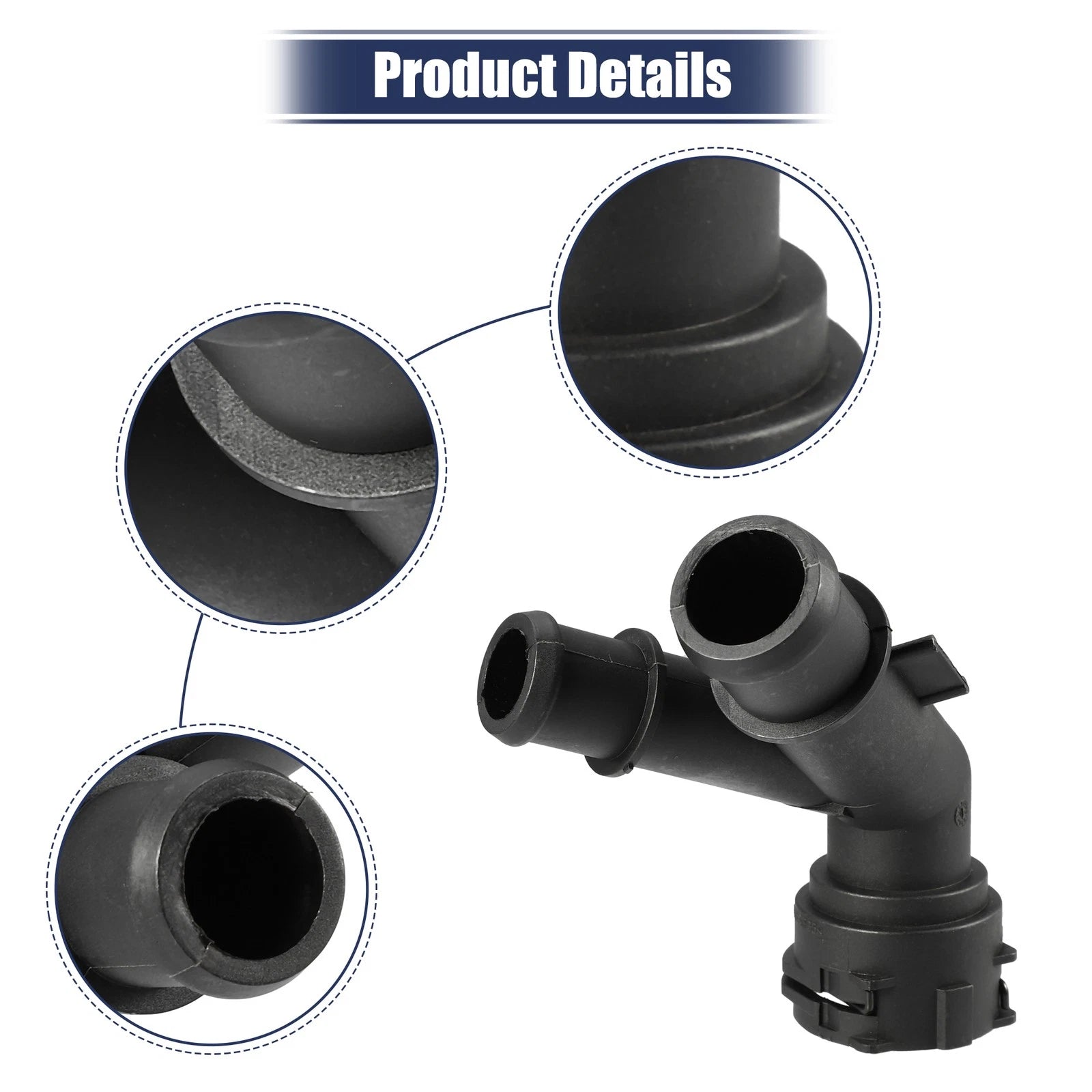 2X Radiator Coolant Pipe Hose Flange 5Q0122291AL for Volkswagen Golf (2015–2021)