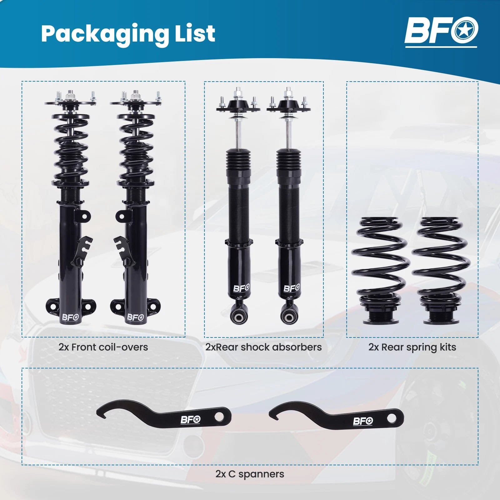 Coilovers Lowering Suspension Kit for BMW 3 Series E36 (1992–1998)