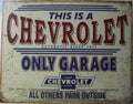 Tin Metal Sign for Chevrolet (Chevy Bowtie SS)