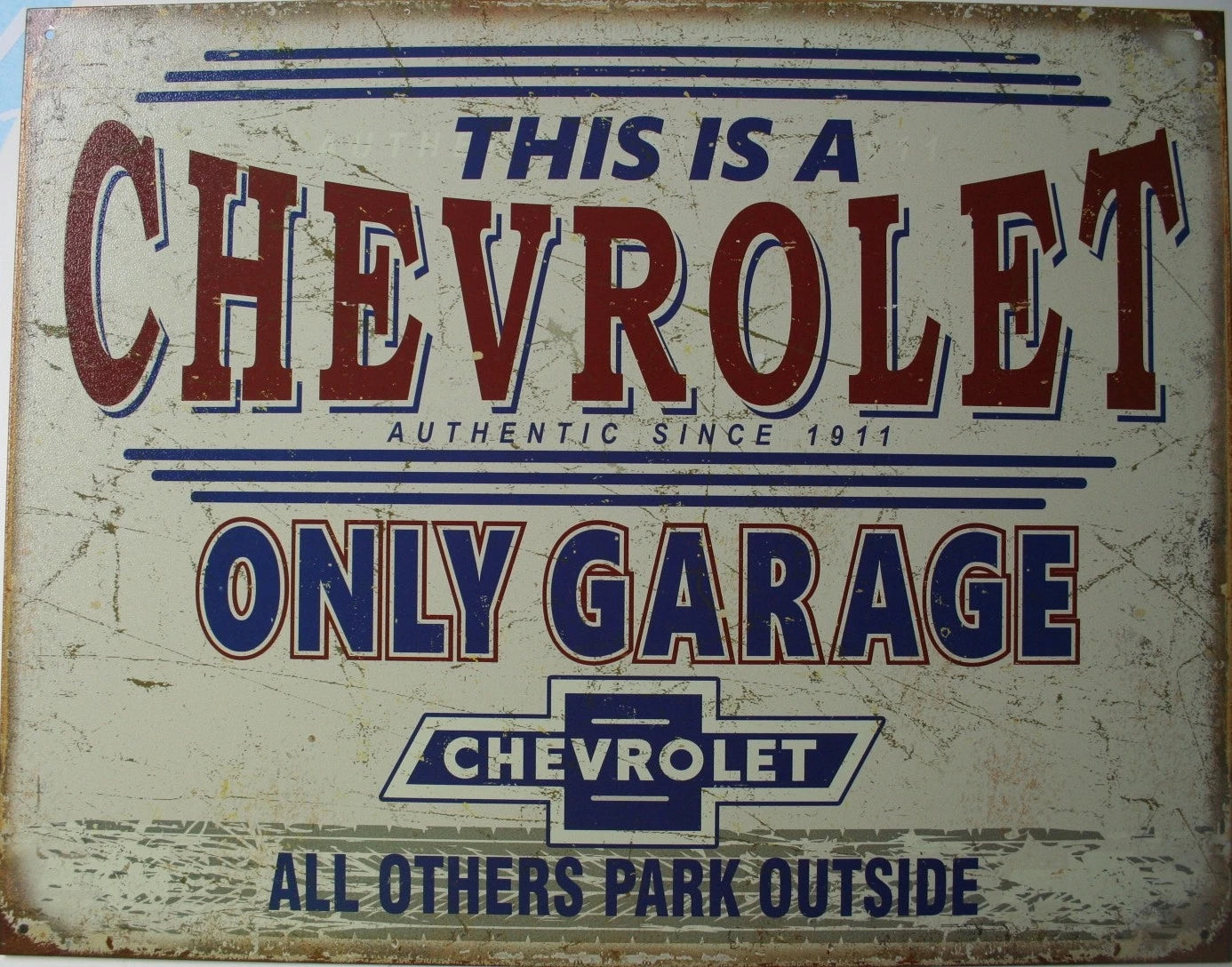 Tin Metal Sign for Chevrolet (Chevy Bowtie SS)