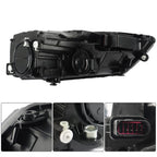 RH Right Headlight for Volkswagen Jetta (2011–2018) Halogen Black Clear