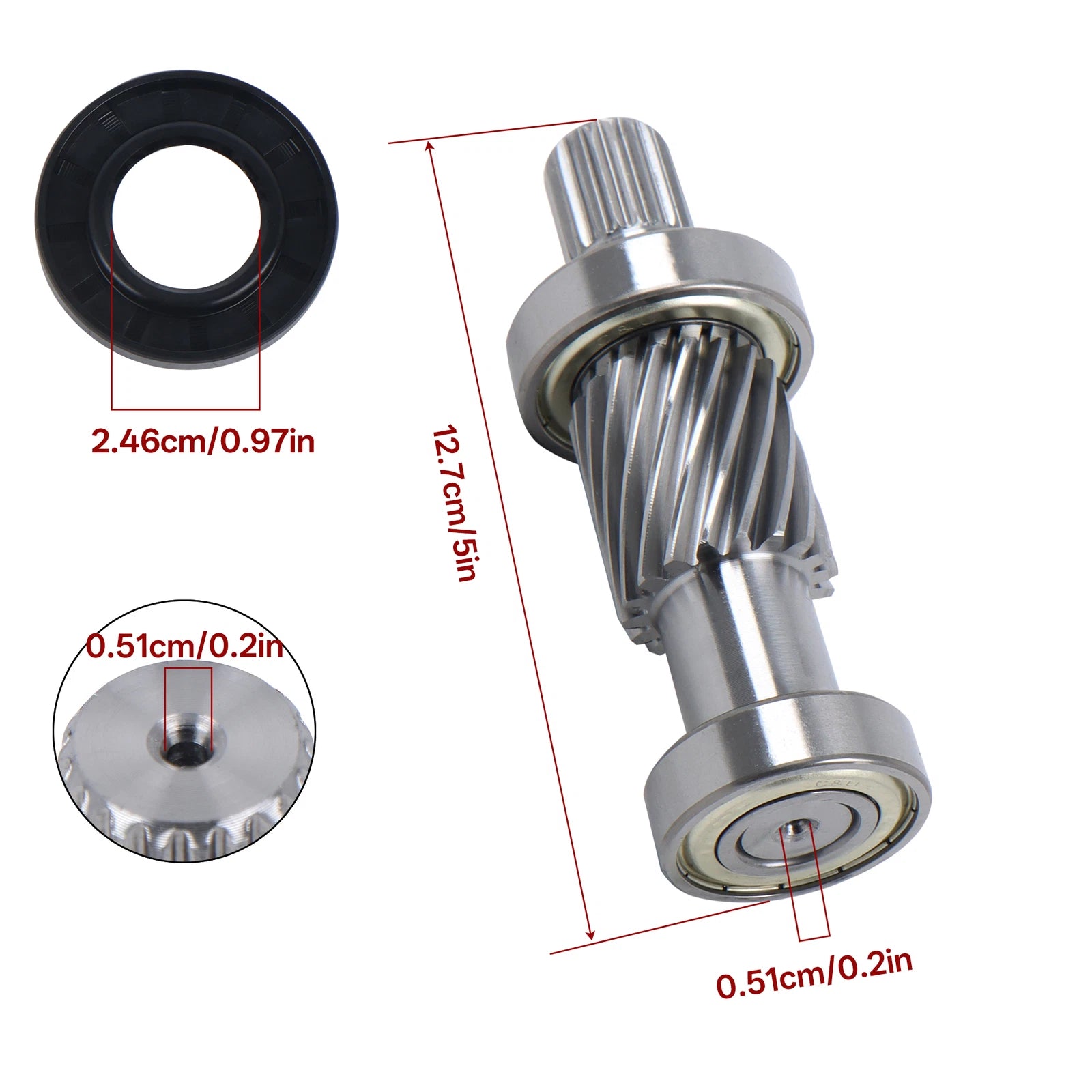Input Shaft Kit for EZGO RXV Electric (2008–Present)
