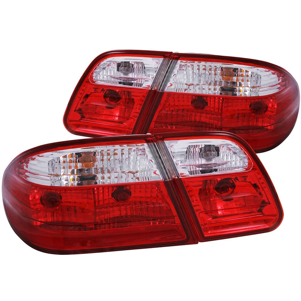 Chrome Red/Clear Lens Tail Light Assembly for 1996-2002 Mercedes-Benz E320 [G2]