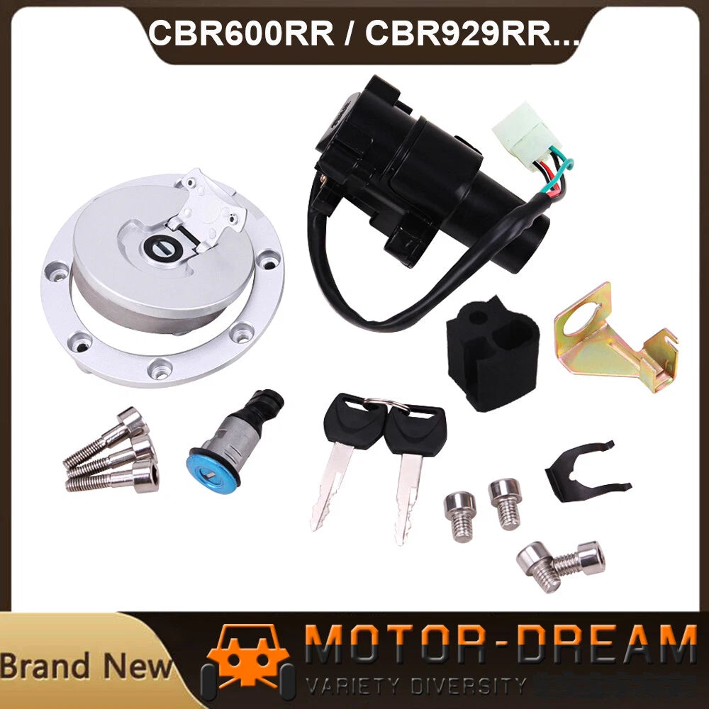 Ignition Switch Fuel Gas Cap Seat Lock Key for Honda CBR600F4/F4i (2001–2006)