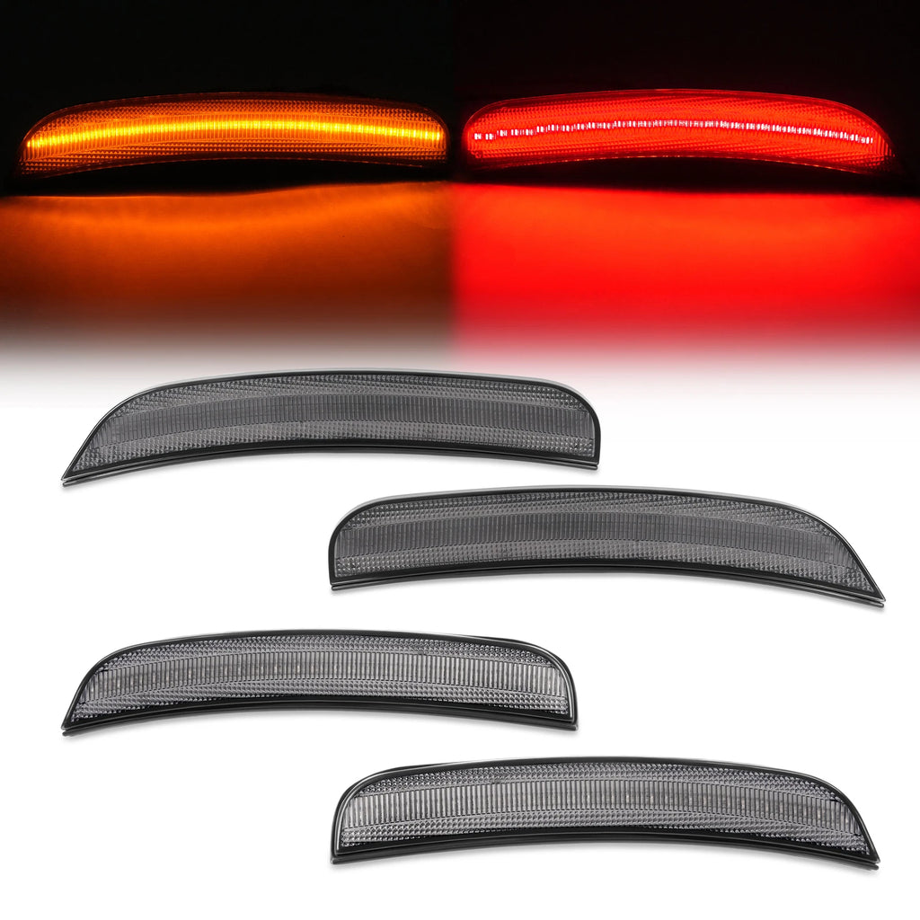 Smoke LED Front Rear Side Marker Light Set for Chrysler 300 300C (2015–2023)