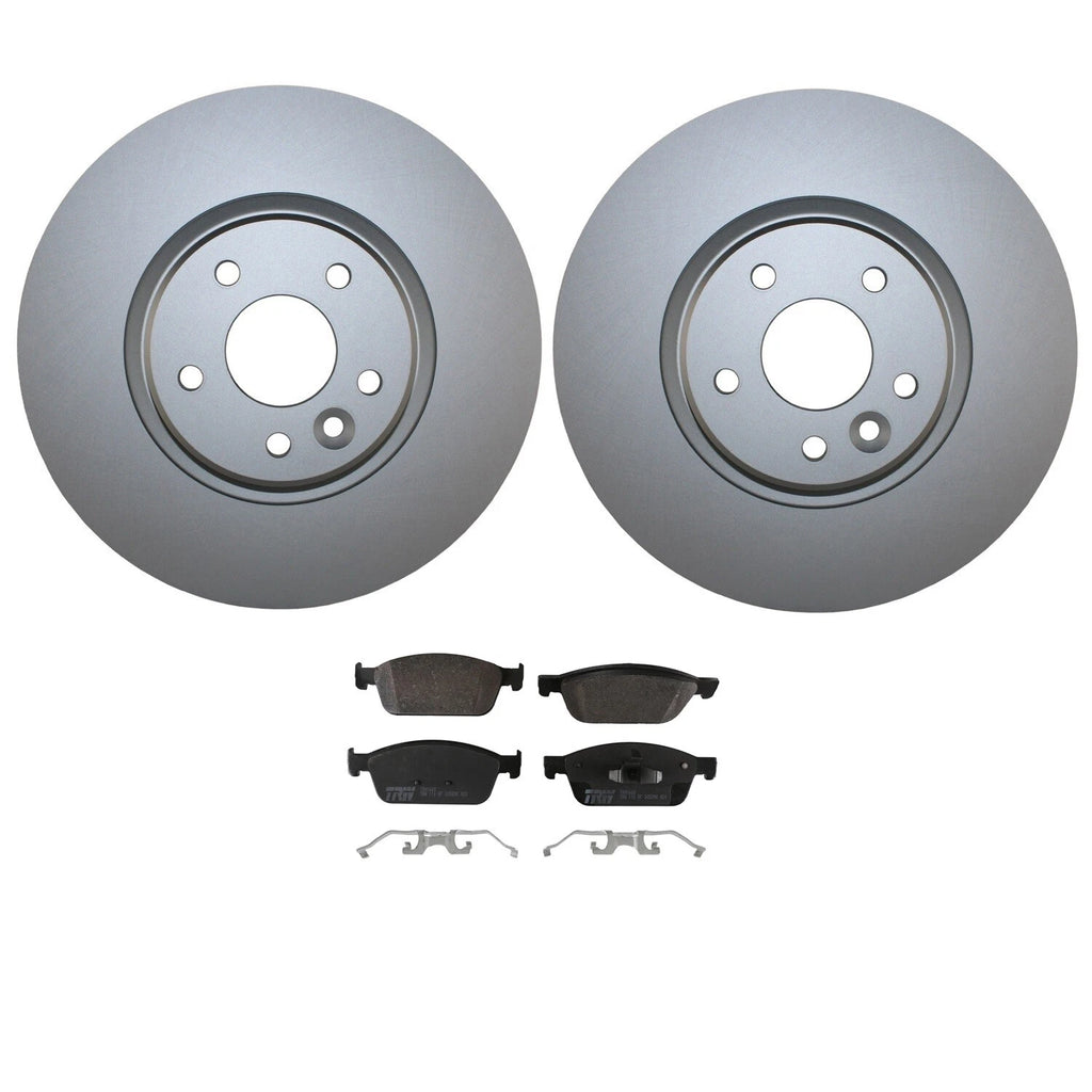 Front Brake Kit 320mm Disc Rotors TRW Pro Low-Met Pads for Ford Focus ST (2013–2018)