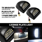 LED License Plate Light Assembly for GMC Sierra, Chevy Silverado 1500 2500 3500 (V)