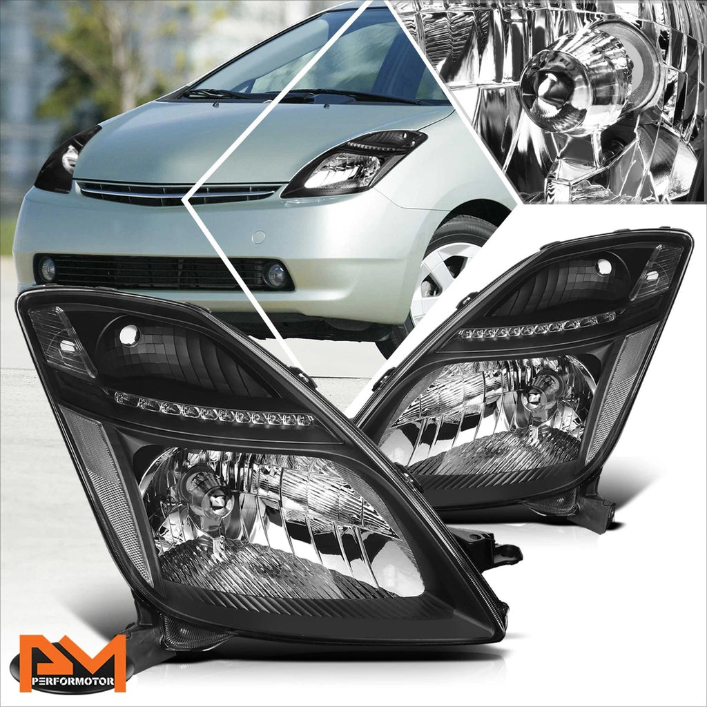 HID Xenon Headlights for Toyota Prius (2006–2009) Black Housing Clear Corner