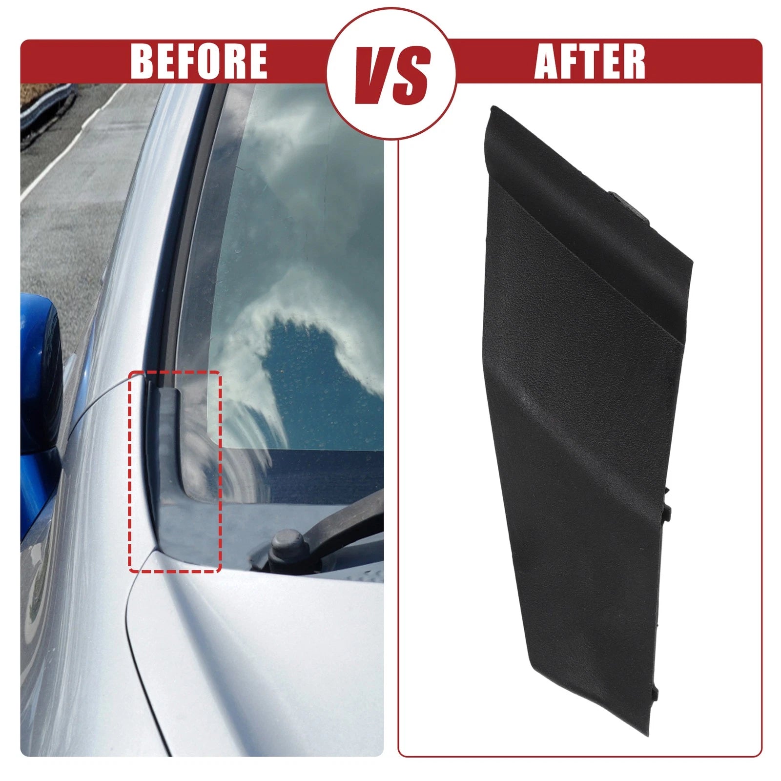 2X Front Windshield Wiper Cowl Cover Trim for Toyota Corolla (2014–2019)