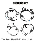 4 x ABS Wheel Speed Sensors for Chrysler 200 (2011-2014)