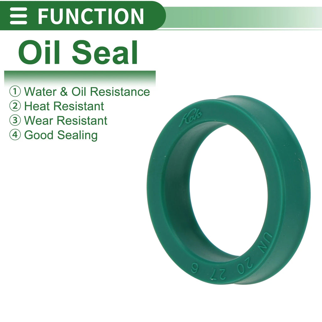 Set of 5 Oil Seal Rotary Shaft Seal 20x27x6mm High Pressure Green for Various Models