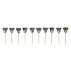 10x Stainless Steel Wire Brush Mini Bowl Shape for Drill (1/8 Shank)