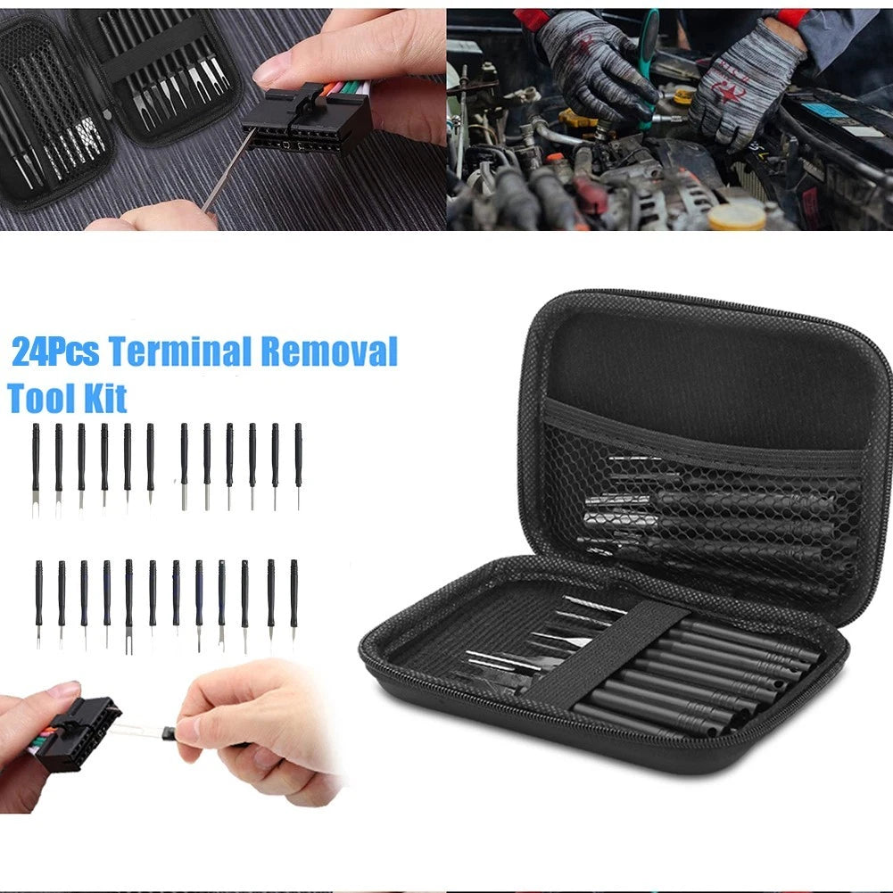 24-Piece Pin Extractor Tool Kit with Storage Box