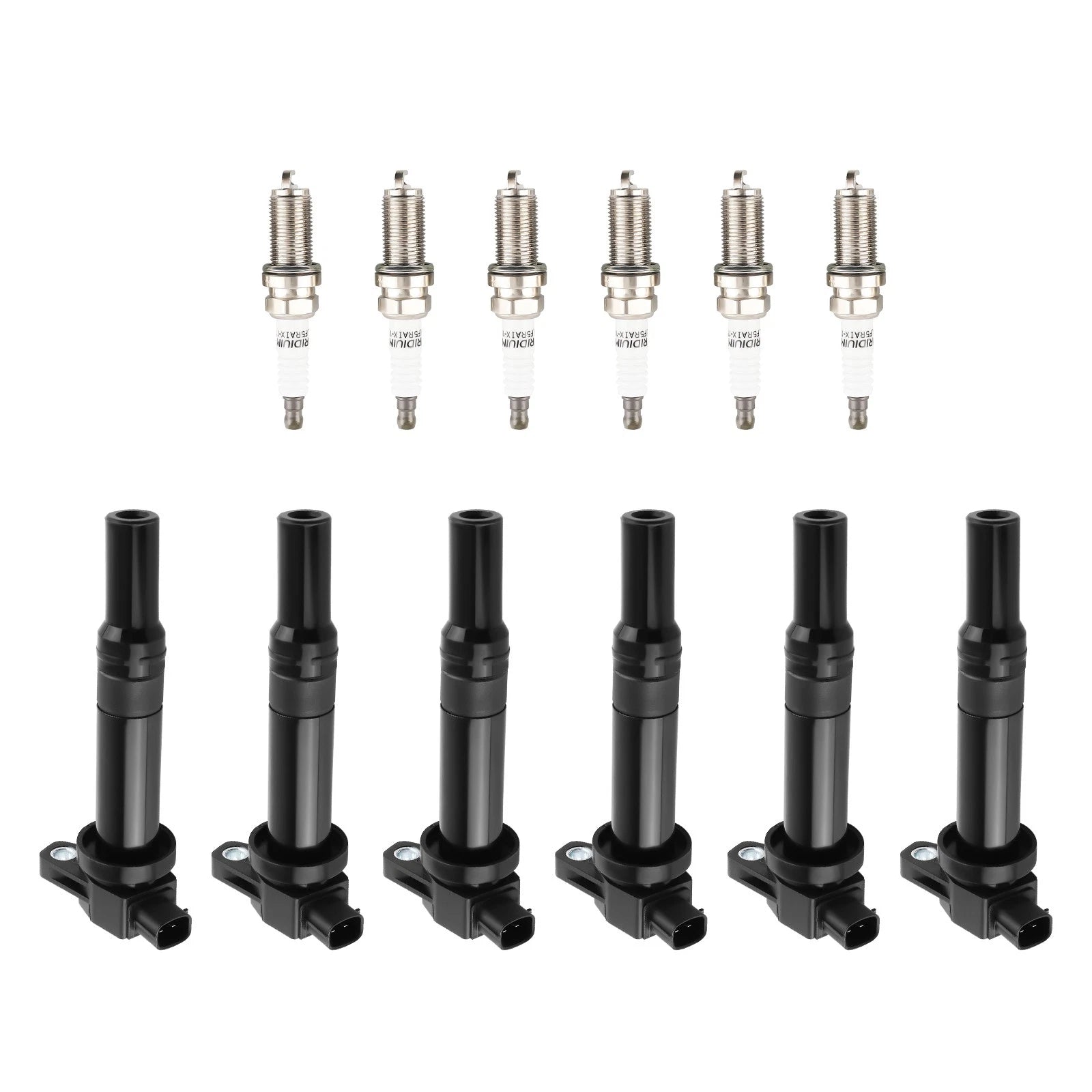 Set of 6 Ignition Coils + Spark Plugs for Hyundai Santa Fe Kia Magentis (2006–2011) UF558