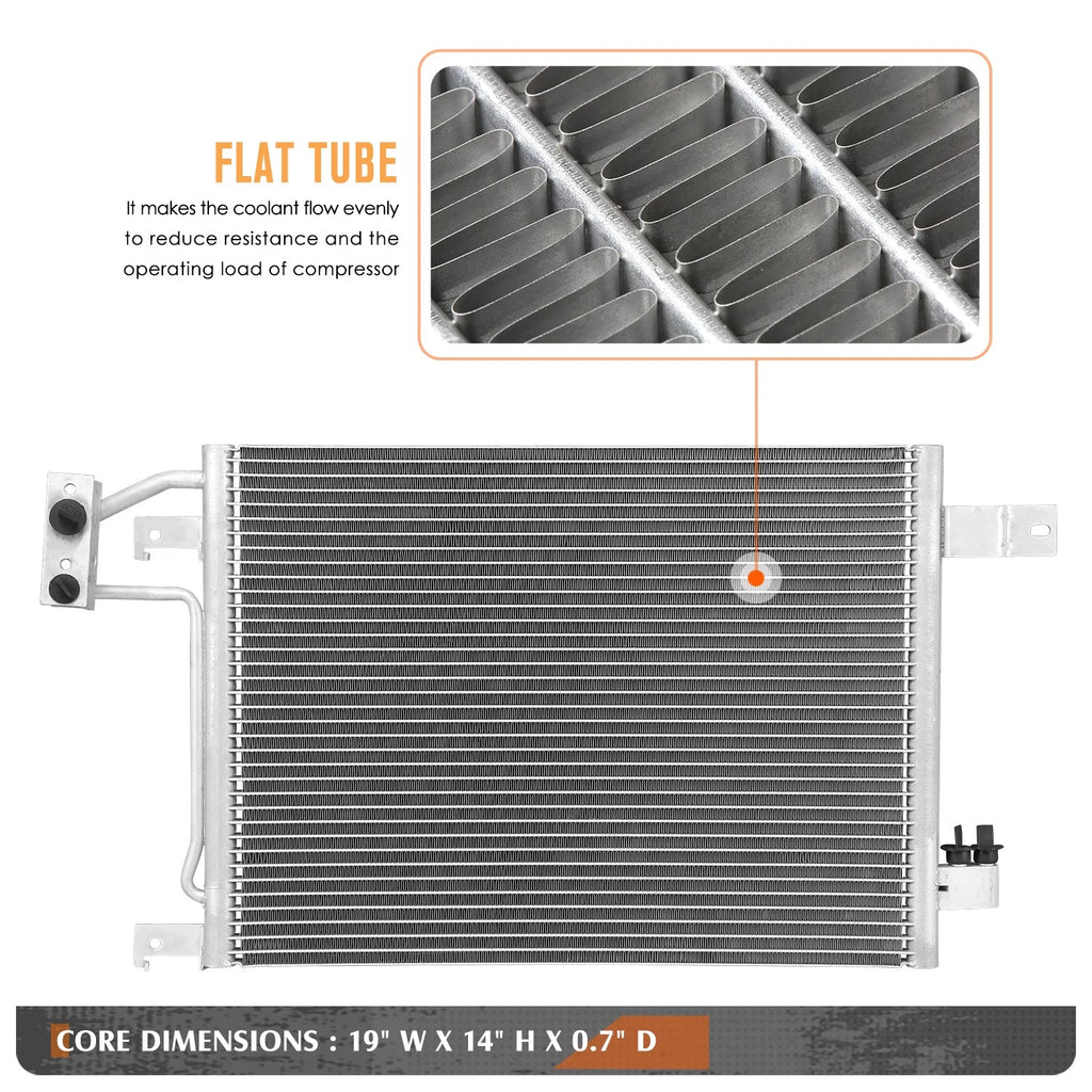 A/C Condenser for Jeep Wrangler (2007–2011) OE Style Aluminum Core