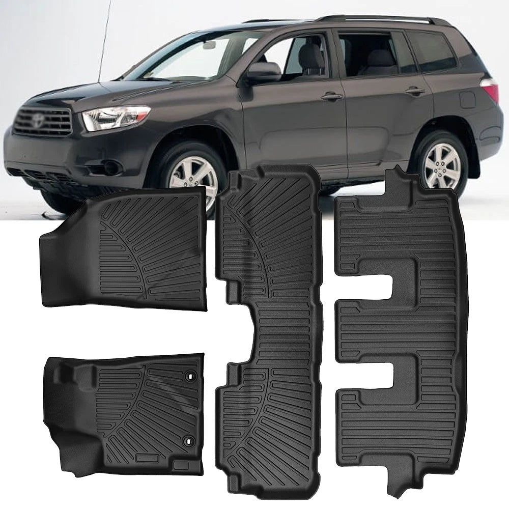 Set of 4 TPE Car Floor Mats for Toyota Highlander (2008–2013)