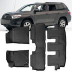 Set of 4 TPE Car Floor Mats for Toyota Highlander (2008–2013)