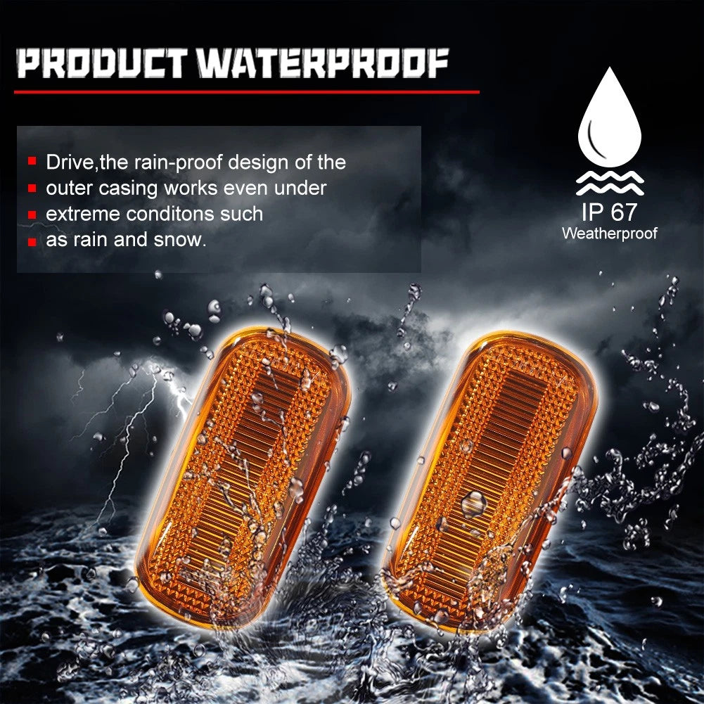 2X Amber Front Side Marker Lights for Honda Acura RSX Integra Civic (2002–2006)