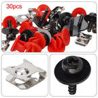 10pcs Engine Undertray Cover Screw Bolt Nut Clamp Kit for Ford