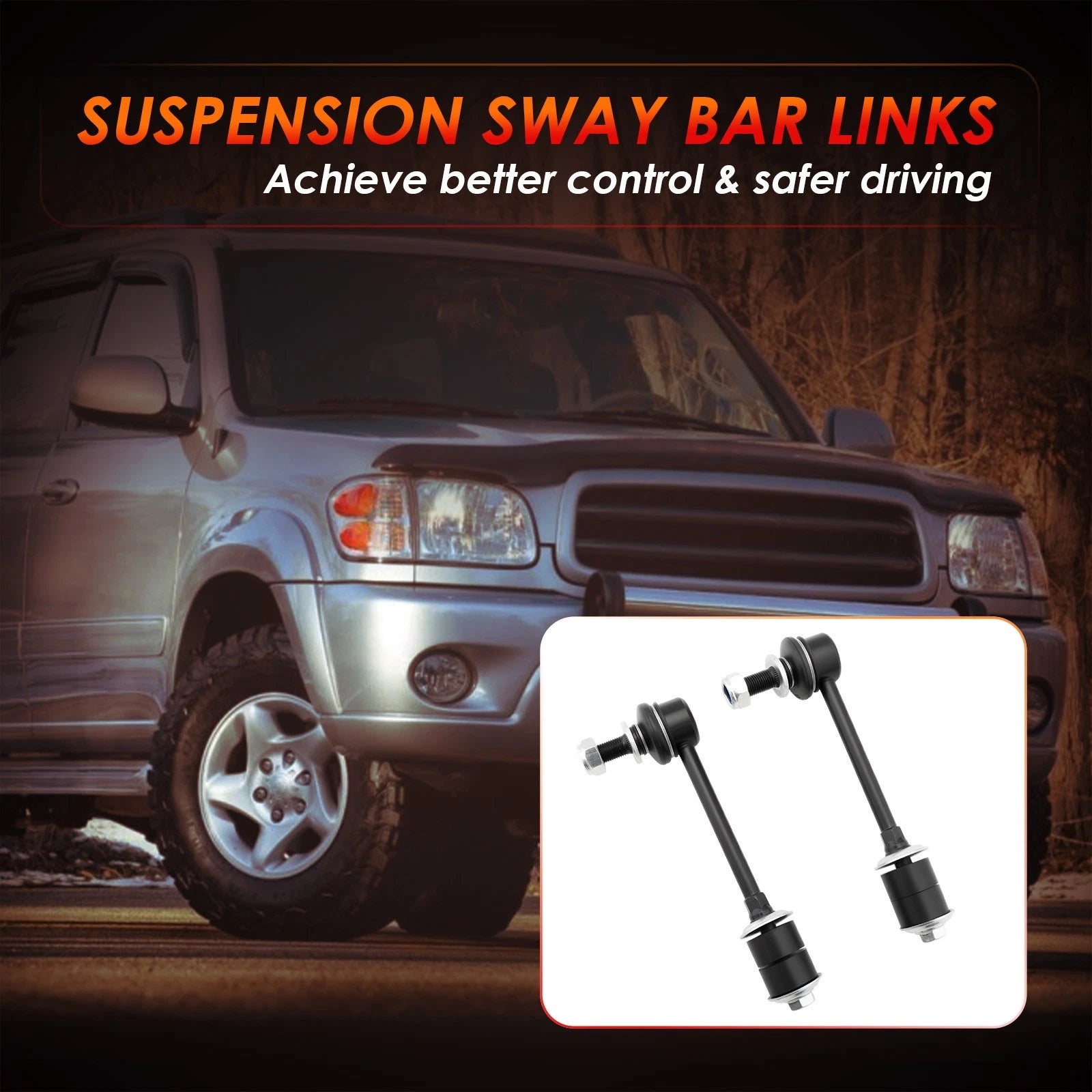 2X Front Sway Bar Stabilizer Links for Toyota Tundra Sequoia (2000-2007)
