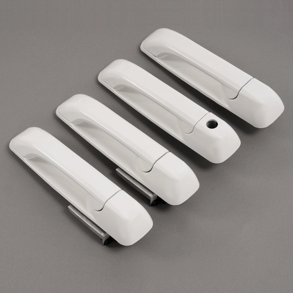 Set of 4 Outside Door Handles for Dodge Ram 1500 (2009–2024) / Ram 2500 (2011–2025) White