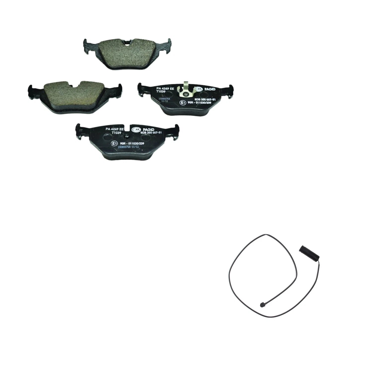Hella Rear Low-Met Disc Brake Pad w/Sensor for BMW E30 E36 (1982–1999)