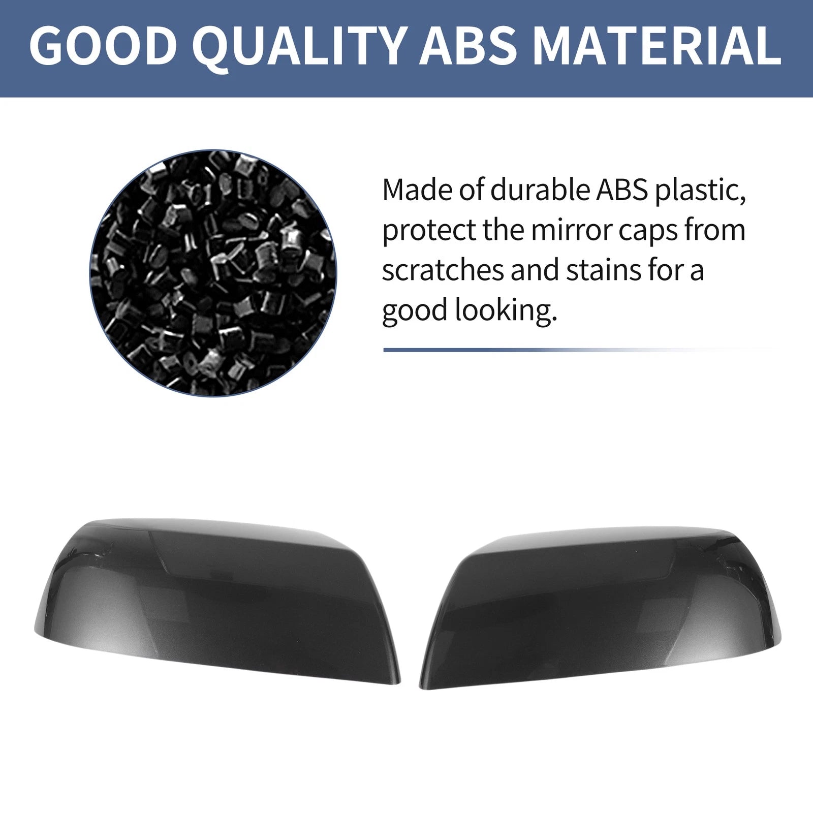 Mirror Cover Cap Set for Toyota Tundra Sequoia (2007–2021) - Silver Tone