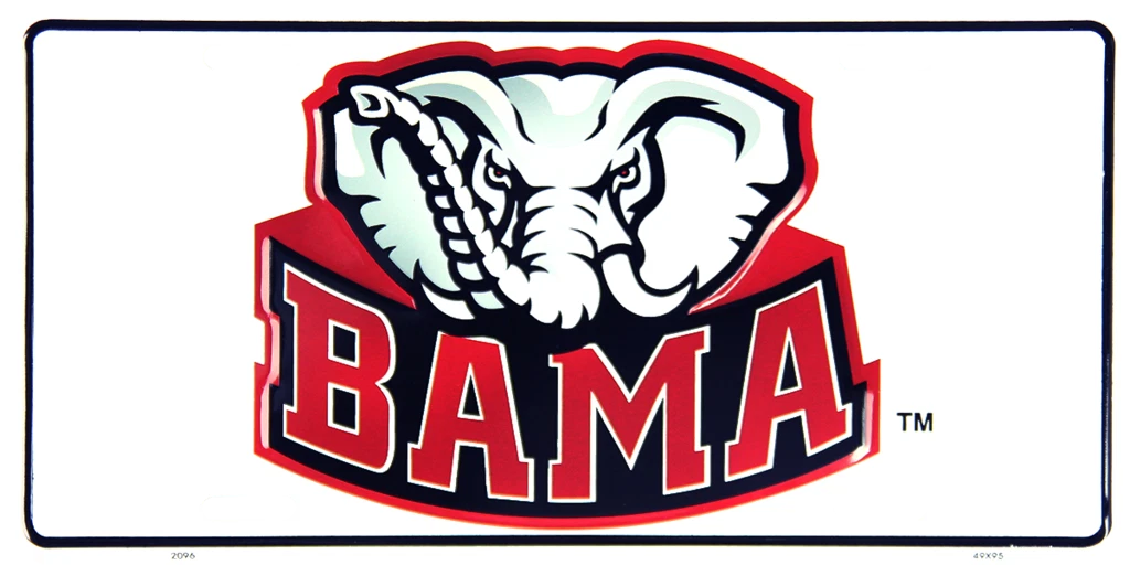 License Plate Tag for Alabama Crimson Tide (6 x 12)