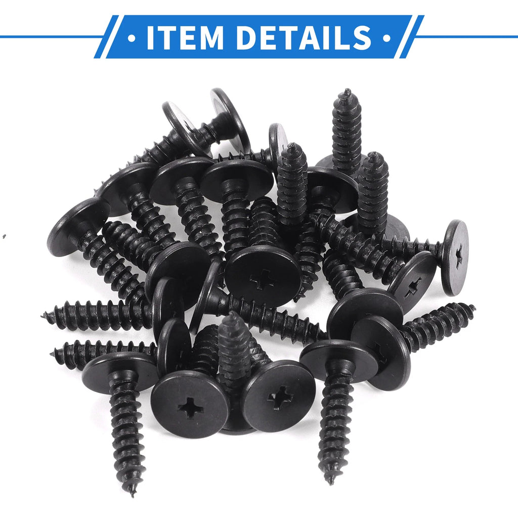 25 Pcs Fender Liner Splash Shield Bumper Cover Screw for Honda Accord 