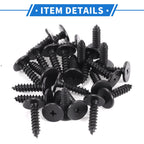25 Pcs Fender Liner Splash Shield Bumper Cover Screw for Honda Accord 