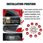 Engine Bay Washer Bolt Quick Release Fasteners Kit for JDM (1990-1999)