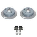 Set of 2 DuraGo Rear Rotors & Akebono ProACT Ceramic Pads for ES330, Camry (2004–2006)