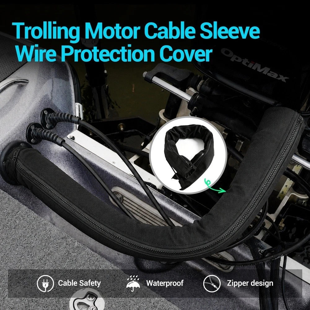 Marine Cable Protection Sleeve with Zipper for Trolling Motor (121cm)
