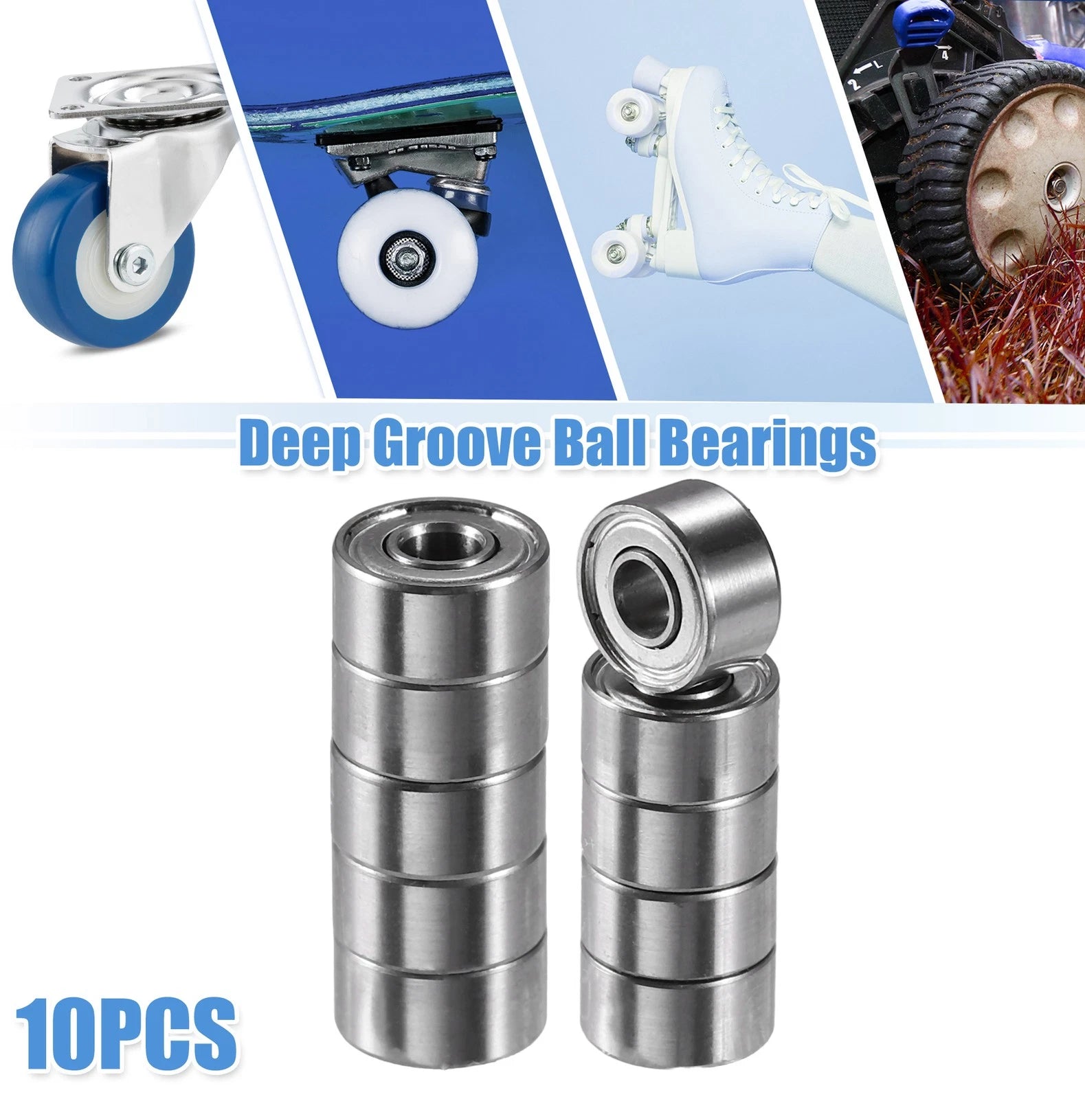 10pcs 3x8x4mm Double Metal Shield 693zz Ball Bearings for Automotive Applications