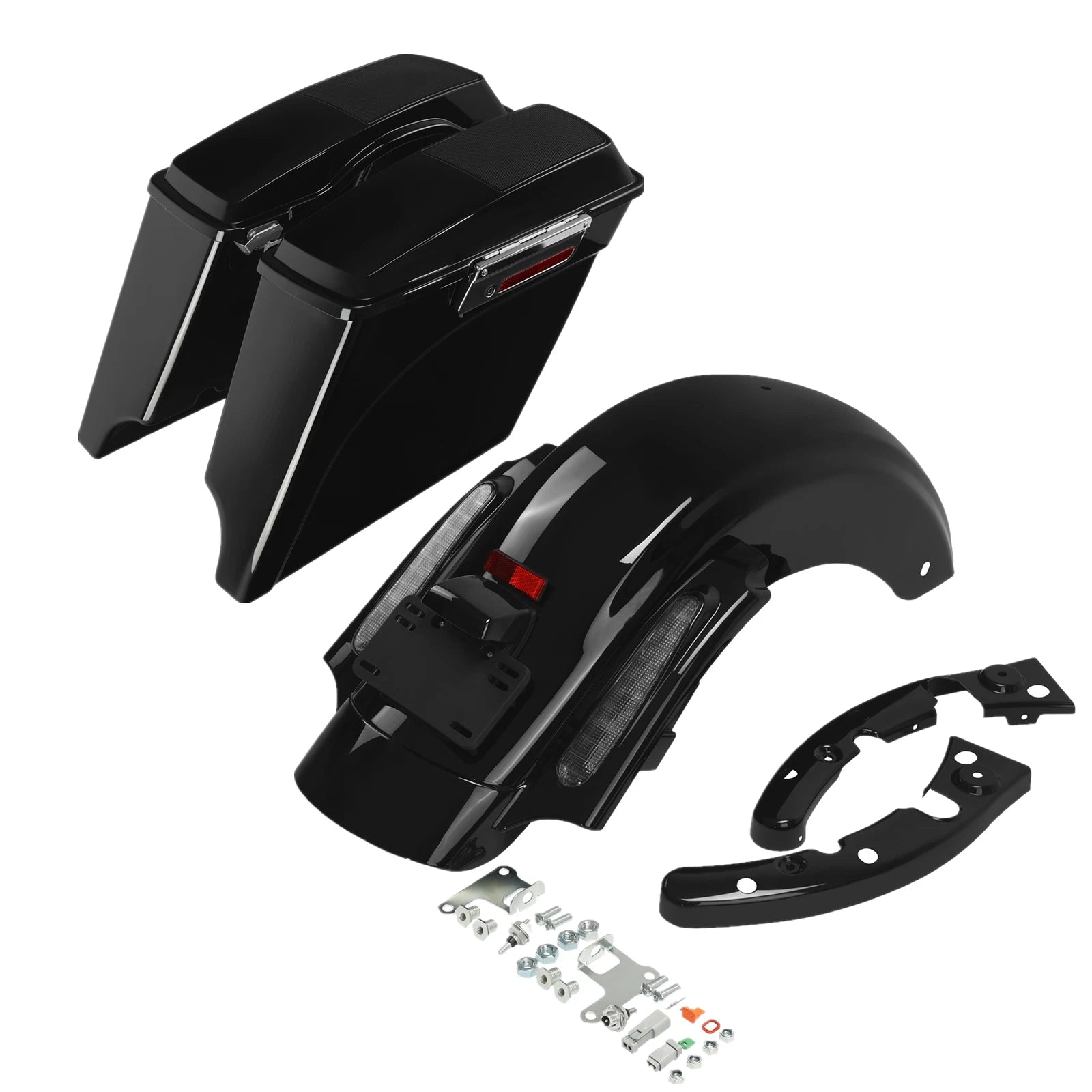 Extended Saddlebags 6X9" Speaker Lid + Rear Fender for Harley Touring (2009–2013)